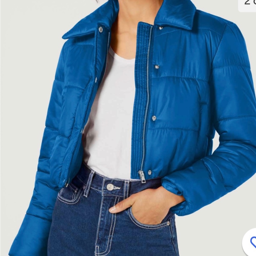 bar III Womens Long Sleeves Puffer Jacket
